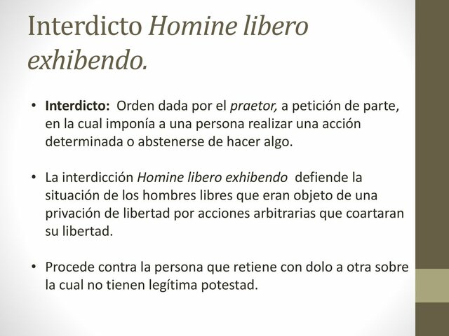 Roma "Interdicto Homine libero exhibendo"