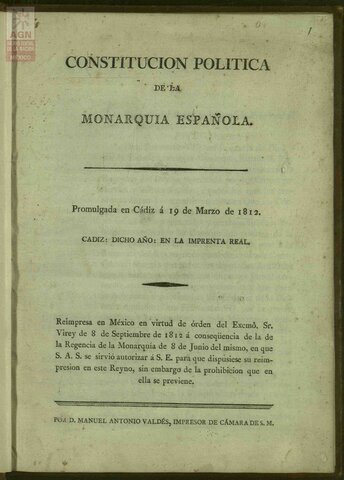 España "Constitución de Cádiz o la pepa"