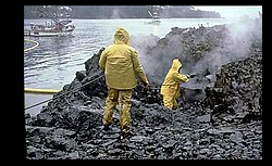 contaminación con petróleo.