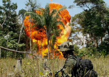 Bombardeo en Colombia