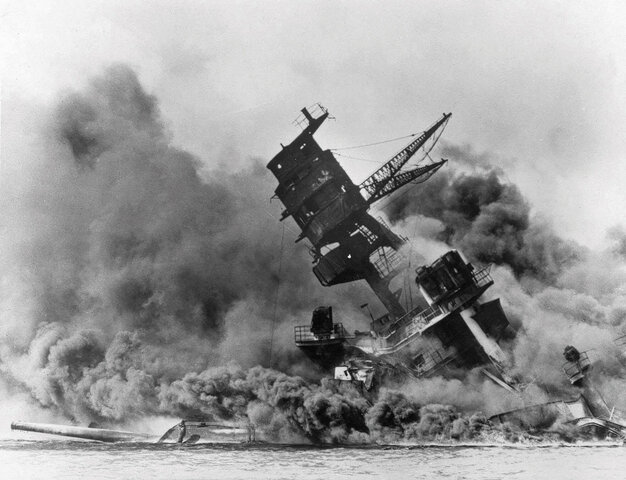 Japanse aanval op Pearl Harbor in V.S.