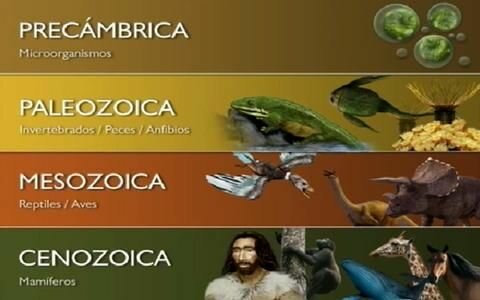 Sucesivas eras geológicas