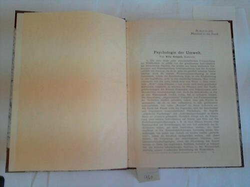 Primera referencia clara a la Psicología Ambiental.