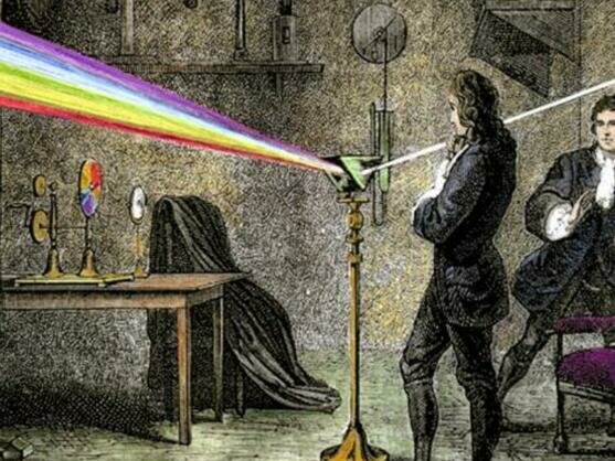 Newton divide la luz blanca en sus siete colores