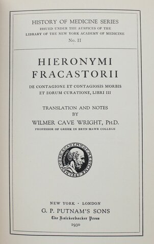 1546-  Libro De contagione et contagiosis morbis et eorum curatione.