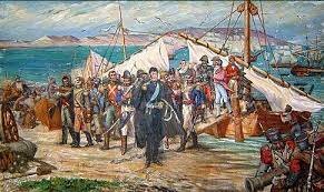 San Martín "El protector" Llega a pisco