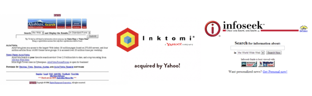 Infoseek e Inktomi y  AltaVista.