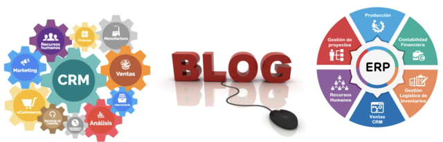 Sistemas de planificación de recursos empresariales y gestión de las relaciones con clientes, y los primeros sitios de blogs.