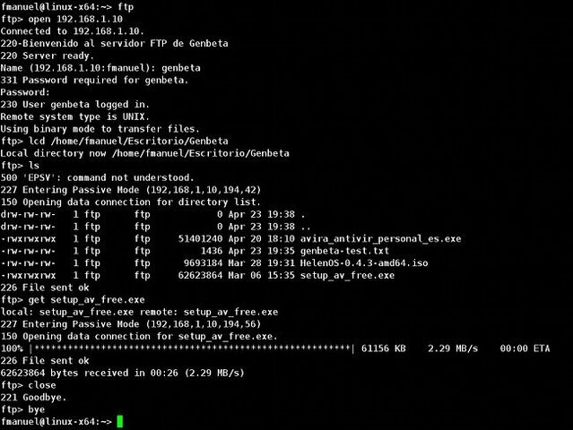 Transferencia de archivos (FTP)
