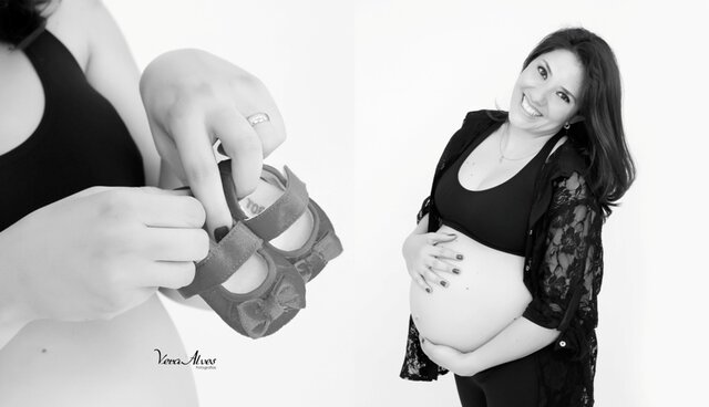 Eu na barriga da mamãe