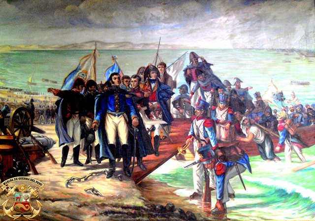 Desembarco de San Martín en Paracas