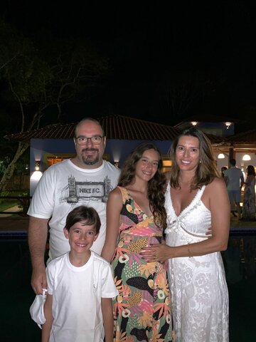 Comemorei o ano novo com minha família