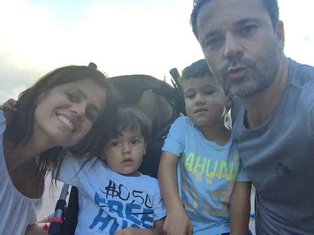 Eu e minha família viajando juntos