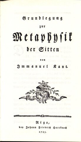 Fundamentación de la Metafísica de las Costumbres