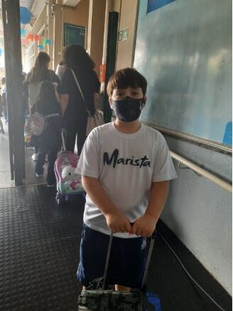 Meu 1º dia de aula presencial no Marista