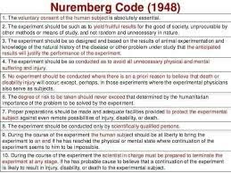 Nuremburg Code