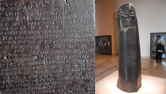 Código de Hammurabi en Babilonia 2.	Año 1800 a. de C., en Babilonia aparece el Código de Hammurabi, el cual incluye aspectos sobre el control del comercio.