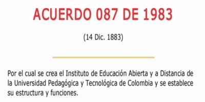 Creación del Instituto de educación a distancia "IDEAD"