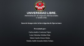Timeline: Línea de tiempo - Investigación de operaciones.