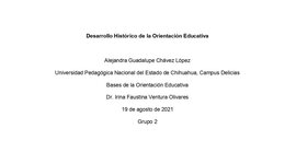 Timeline: Desarrollo Histórico de la Orientación Educativa