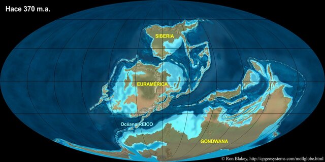 Paleozoica (Devónico) 417 y 354 millones de años atrás