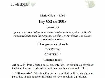 Se presentó la ley 982.