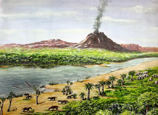 Mesozoica (triásico) 248 a 206 millones de años atrás