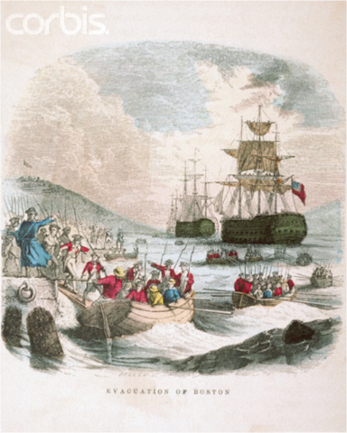 British Evacuate Boston
