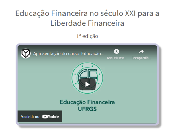 Lançamento do Curso online https://lumina.ufrgs.br/course/view.php?id=152