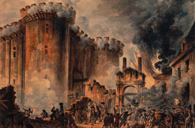 Parisians stom the bastille