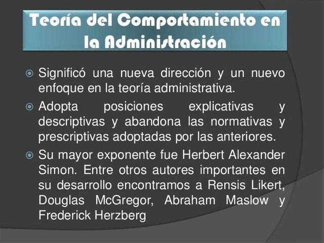 La teoría del comportamiento