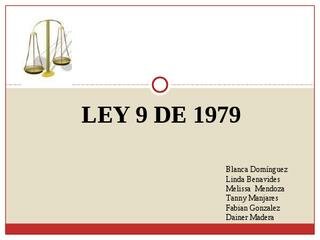 Ley 9 de 1979
