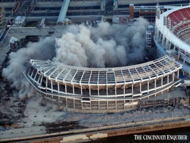 Riverfront Stadium and Three Rivers Stadium Open