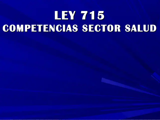 Ley 715 de 2001