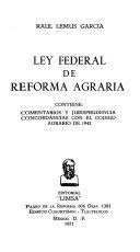 Ley Federal de Reforma Agraria