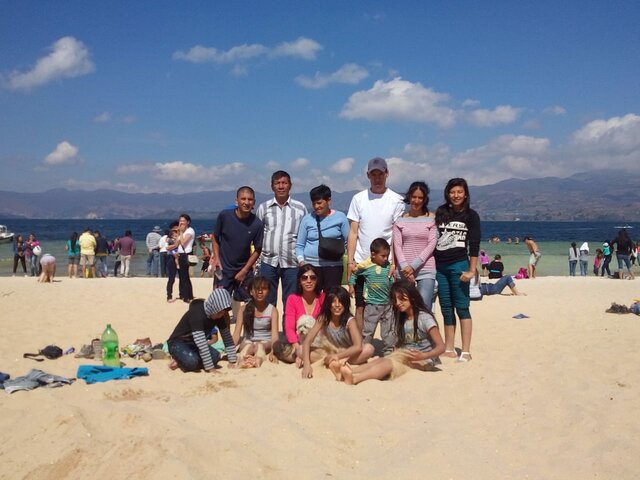 de paseo en la playa