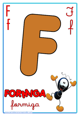 ALFABETO EM LETRA BASTÃO E CURSIVA