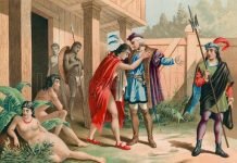 Les Gaulois dirigés par Breno saccagent Rome.