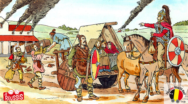 Les Francs s'installent en Gaule.