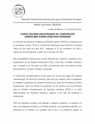 Convención americana sobre Derechos Humanos ratificada por México en 1981
