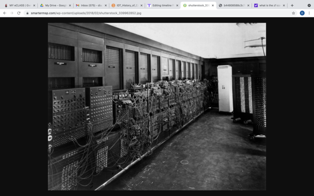 The ENIAC was invented.