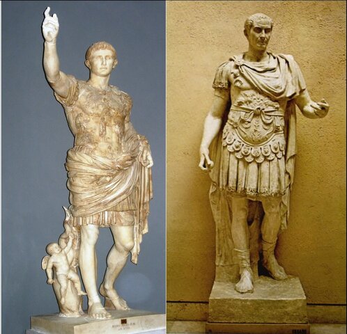 Julio César y Octavio Augusto