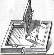Primera silueta sobre un papel impregnado de sales de plata