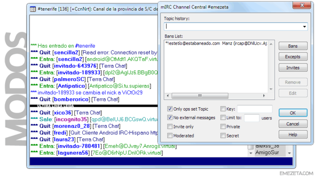 IRC, era de los chats.