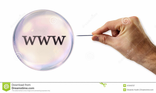 Burbuja de internet estalla