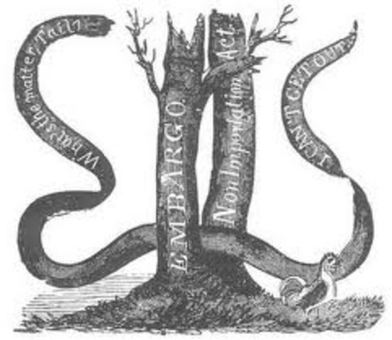 Congress passed Embargo Act