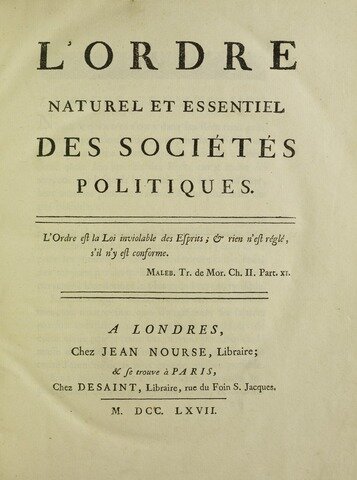 Fisiócratas. Mercier de la Rivière: la propiedad