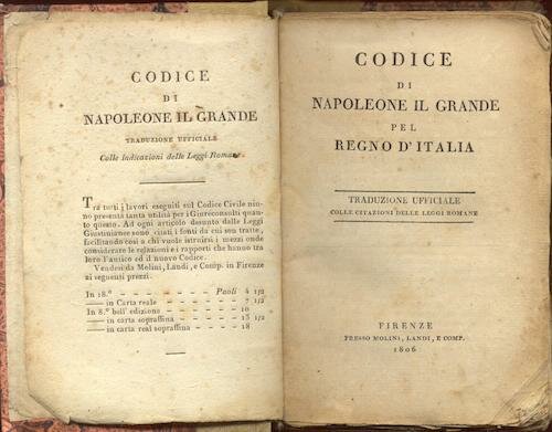il codice civile viene applicato non solo in Francia