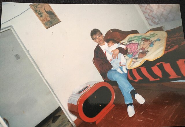 First photo with my mom