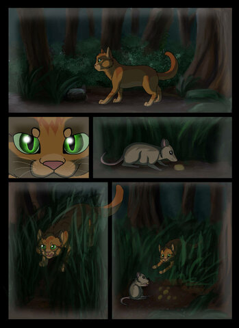 Rusty killed his first mouse